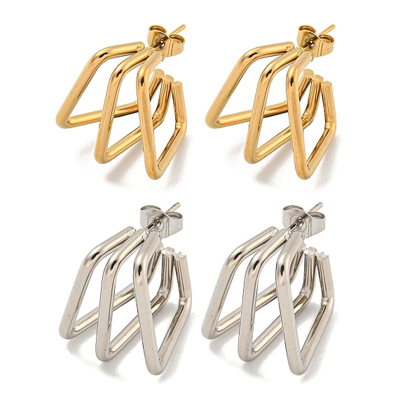 Вакуумное покрытие pvd 202 серьги-кольца из нержавеющей стали, с 304 штифтов из нержавеющей стали