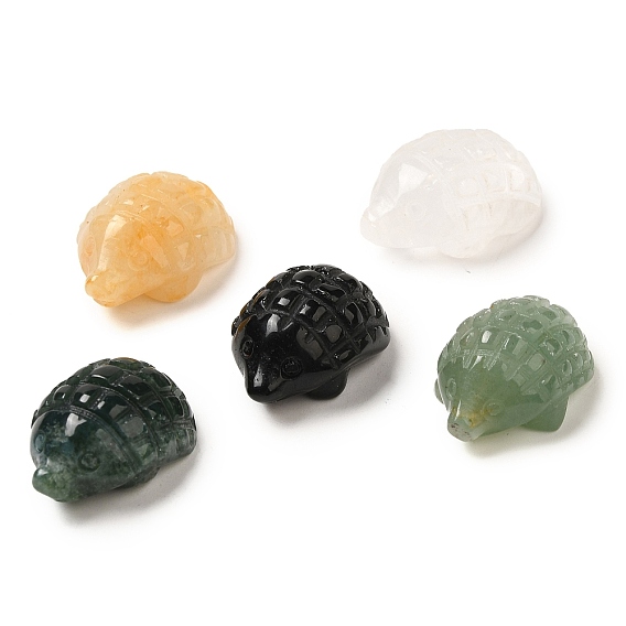 Натуральный драгоценный камень резные статуи ежа орнамент, украшение домашнего офиса