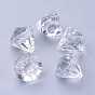 Transparent Acrylic Pendants for Curtains, Faceted, Diamond