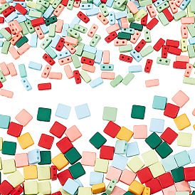 6 сумки 2 стильные непрозрачные акриловые многорядные звенья, для изготовления эластичных браслетов, квадрат / прямоугольник