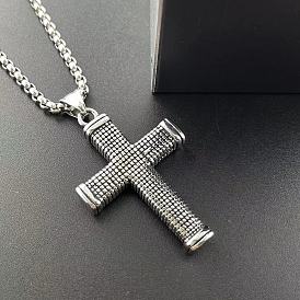 Стильные 304 ожерелья с подвеской-крестом из нержавеющей стали для мужчин, модные аксессуары