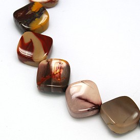 Rhombus Mookaite Bead Strands, 18x18x6mm, Hole: 1mm, about 23pcs/strand, 16 inch