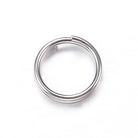201 Stainless Steel Split Rings，Double Loops Jump Rings