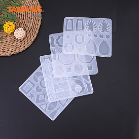 Teardrop/Hexagon/Rhombus DIY Silicone Pendant Molds, Resin Casting Molds, for UV Resin, Epoxy Resin Jewelry Making