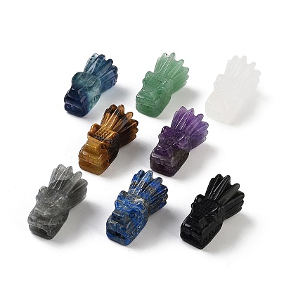 Бусины из натуральных смешанных драгоценных камней, голова дракона