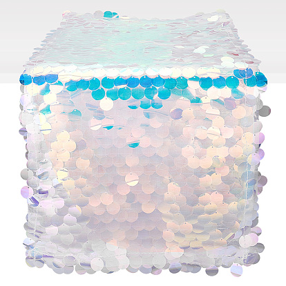 Caminos de mesa de poliéster con lentejuelas, decoración de la mesa de boda, Rectángulo