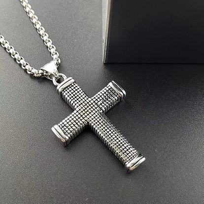 Стильные 304 ожерелья с подвеской-крестом из нержавеющей стали для мужчин, модные аксессуары
