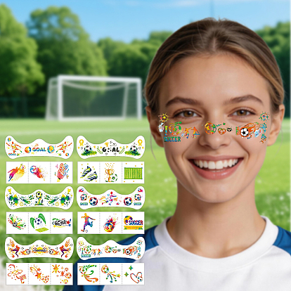 Papel de transferencia de agua autoadhesivo, pegatinas de caras de fútbol
