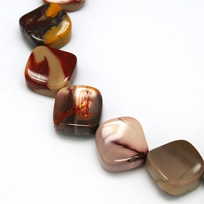 Rhombus Mookaite Bead Strands, 18x18x6mm, Hole: 1mm, about 23pcs/strand, 16 inch