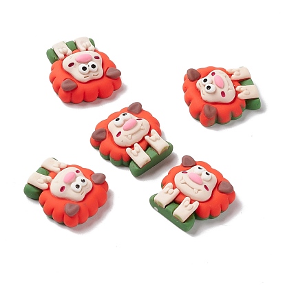 Opaque Resin Cabochons, Lion