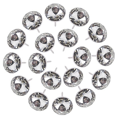 Iron Map Pins, Drawing Push Pins, with Glass Rhinestone, for Photos Wall, Maps, Bulletin Board or Corkboards