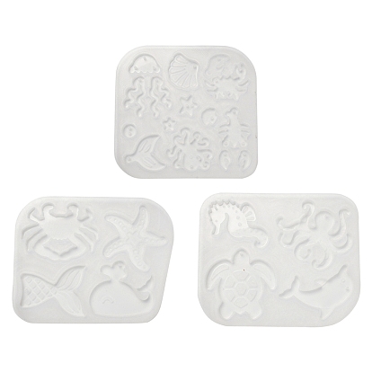 Силиконовые формы для изготовления подвесок своими руками на тему морских животных, формы для литья смолы, для уф-смолы, изготовление изделий из эпоксидной смолы