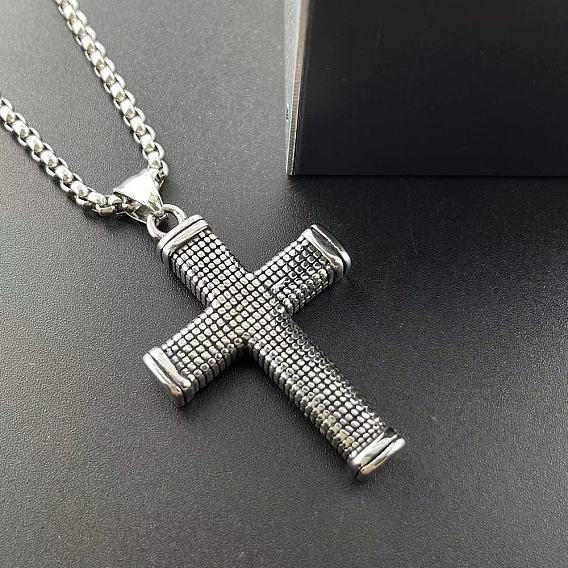 Стильные 304 ожерелья с подвеской-крестом из нержавеющей стали для мужчин, модные аксессуары