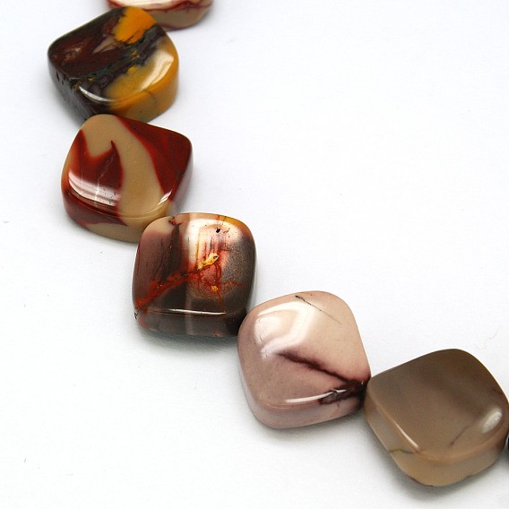 Rhombus Mookaite Bead Strands, 18x18x6mm, Hole: 1mm, about 23pcs/strand, 16 inch