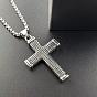 Стильные 304 ожерелья с подвеской-крестом из нержавеющей стали для мужчин, модные аксессуары