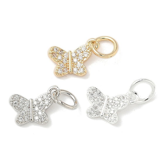 Латунные микро проложить кубического циркония подвески, бабочки прелести, стойки покрытие, долговечный, с целью перехода в кольце