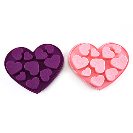 Plateaux de moules de cuisson en silicone, avec 10 des cavités en forme de cœur, fabricant d'ustensiles de cuisson réutilisables, pour la fabrication de bonbons fondants au chocolat