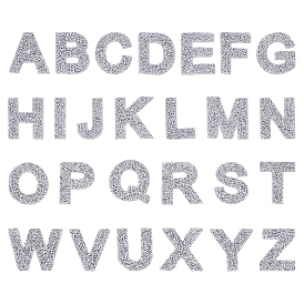 104шт. 4наборы страз из смолы с буквами от A до Z, термоклеящиеся стразы, пришить заплатки, платье обувь украшения одежды