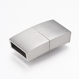 304 fermoirs magnétiques en acier inoxydable avec extrémités à coller, rectangle
