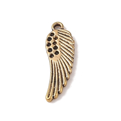 Tibetan Style Alloy Pendant Rhinestone Settings, Lead Free & Cadmium Free, Wings