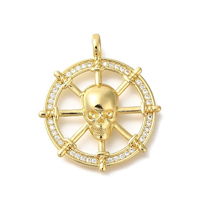 Покрытие стойки латунь с подвесками из фианита, долговечный, без свинца и без кадмия, плоские круглые и черепа подвески