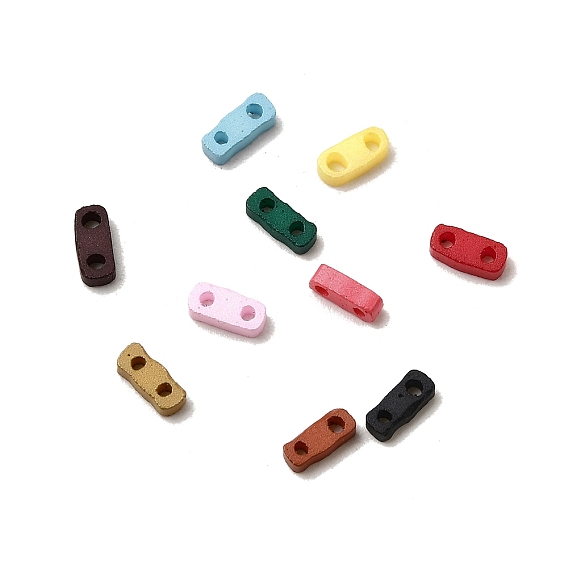 2 Отверстие для выпечки краски стеклянные бусины, прямоугольные