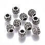 Alloy European Beads, Large Hole Beads, Column