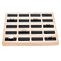 20-Slot-Holz-Ring-Display-Tablett steht, Fingerring-Organizer-Halter, mit PU-Lederimitat