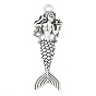 Tibetan Style Alloy Big Pendants, Mermaid Charms