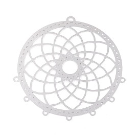 201 из нержавеющей стали ссылки люстра компонент полые цветок, гравированные металлические украшения, не тускнеет