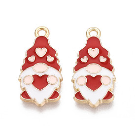 Рождественские эмали сплава подвески, чары гнома, золотые, без кадмия, без никеля и без свинца