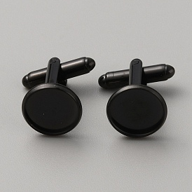 304 Stainless Steel Cuff Button, Cufflink Findings for Apparel Accessories