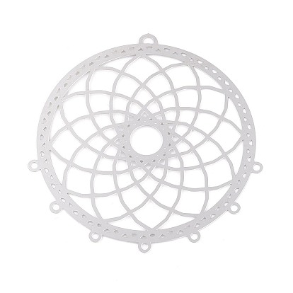 201 из нержавеющей стали ссылки люстра компонент полые цветок, гравированные металлические украшения, не тускнеет