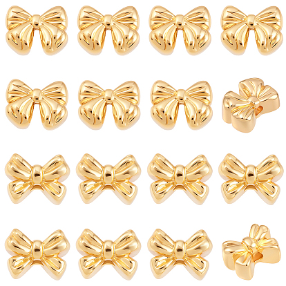 20 шт 2 стили латунные бусины, бантом, без никеля 