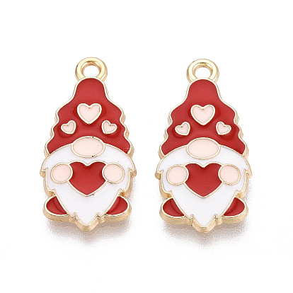 Рождественские эмали сплава подвески, чары гнома, золотые, без кадмия, без никеля и без свинца
