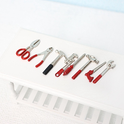 1:12 Mini Miniature Toy Mini Toolbox, Metal Alloy Tool Set