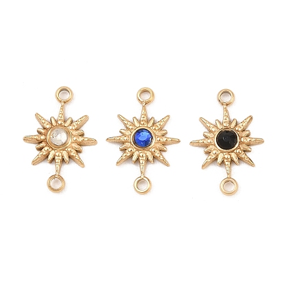 304 Подвеска-коннектор из нержавеющей стали с микропаве из кубического циркония, звездные ссылки, золотые