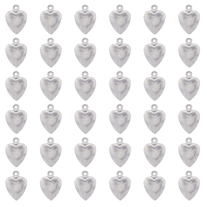 120 шт. 304 подвески из нержавеющей стали, шарма сердца