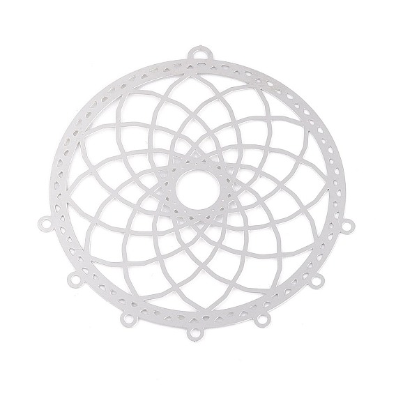 201 из нержавеющей стали ссылки люстра компонент полые цветок, гравированные металлические украшения, не тускнеет