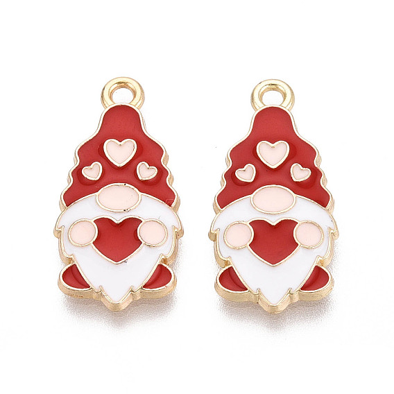 Рождественские эмали сплава подвески, чары гнома, золотые, без кадмия, без никеля и без свинца