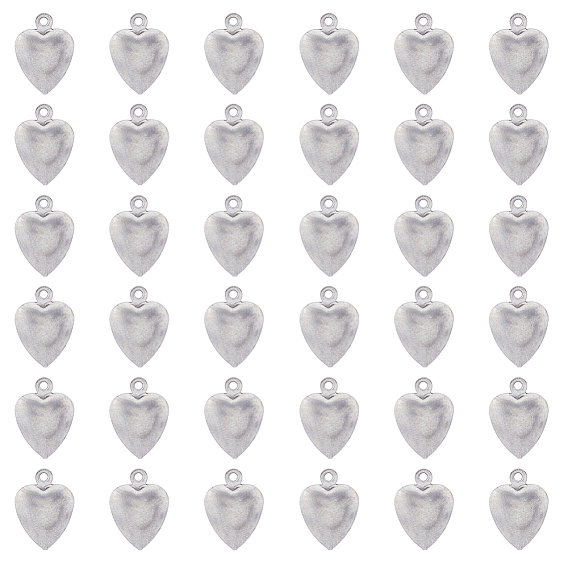 120 шт. 304 подвески из нержавеющей стали, шарма сердца