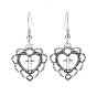 Alloy Heart with Cross Dangle Earrings for Women