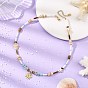 Océan 304 Colliers pour femmes avec pendentif soleil en acier inoxydable, éclats de larimar naturel et perles de noix de coco, avec des perles synthétiques en coquillage naturel et en turquoise de tortue