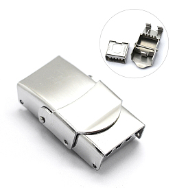 201 Stainless Steel Watch Band Clasps, Rectangle