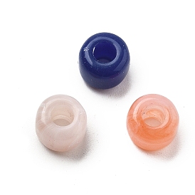 Opaque Acrylic Beads, Flat Round