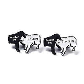 Dog with Word Another One The Dust Enamel Pin, Electrophoresis Black Zinc Alloy Brooch for Backpack Clothes