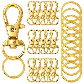DIY Alloy Swivel Lobster Claw Clasps & Iron Split Key Rings Keychain Finding Kits