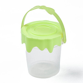 Polystyrene Plastic Bead Storage Containers, with Cover, Barrel Shapes