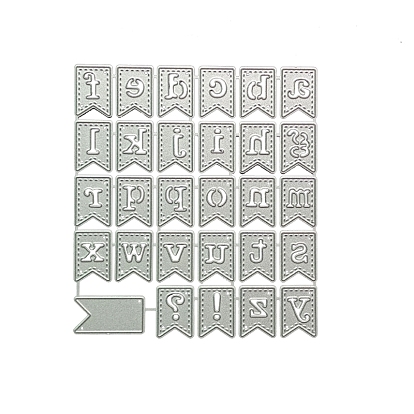 Kohlenstoffstahl Schneidwerkzeuge Schablonen, für DIY Scrapbooking / Fotoalbum, Dekorative Prägepapierkarte aus Papier, Alphabet