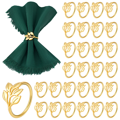 60шт. кольца для салфеток из сплава, партийные украшения, лист